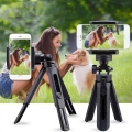 Professional 6 Inch Mini Tripod Stand with Phone Clip Holder