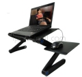 Foldable Aluminum Alloy Laptop Computer Table Stand With Fan Mouse Tray