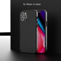 For iPhone 12 11 X XS Max 7 8 Plus Carbon Fiber Case Plastic Cover