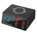 100W PD QC 3.0 Quick Charger 8 USB Ports Digital Display Charging Dock Station