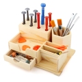 MG-1088 Mobile Phone Screwdriver Tweezer Repair Tools Wooden Storage Box