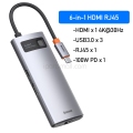 Baseus USB C HUB Type C to HDMI-compatible USB 3.0 Adapter 6 in 1
