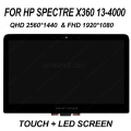 Replacement for HP Spectre x360 13-4000 Series 13-4030LA 13-4183NR 13-4103DX FHD QHD LCD Display Touch Screen Assembly 