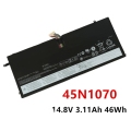 Replacement Laptop Battery 45N1070 45N1071 for Lenovo ThinkPad X1 Carbon Series 3444 3448 3460 Tablet 14.8V 3.11Ah 46WH OEM