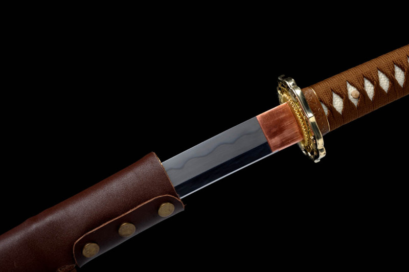 Handmade Tachi,98 Japanese saber,Japanese samurai sword,Real Tachi,High performance folding pattern steel