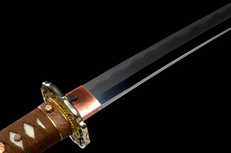 Handmade Tachi,98 Japanese saber,Japanese samurai sword,Real Tachi,High performance folding pattern steel