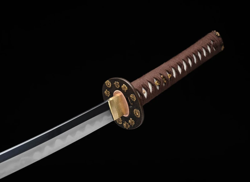 Handmade Spring-shadow katana ,Uchigatana,Fighting,Japanese samurai sword,Real katana,Hundred Steelmaking Pattern Steel