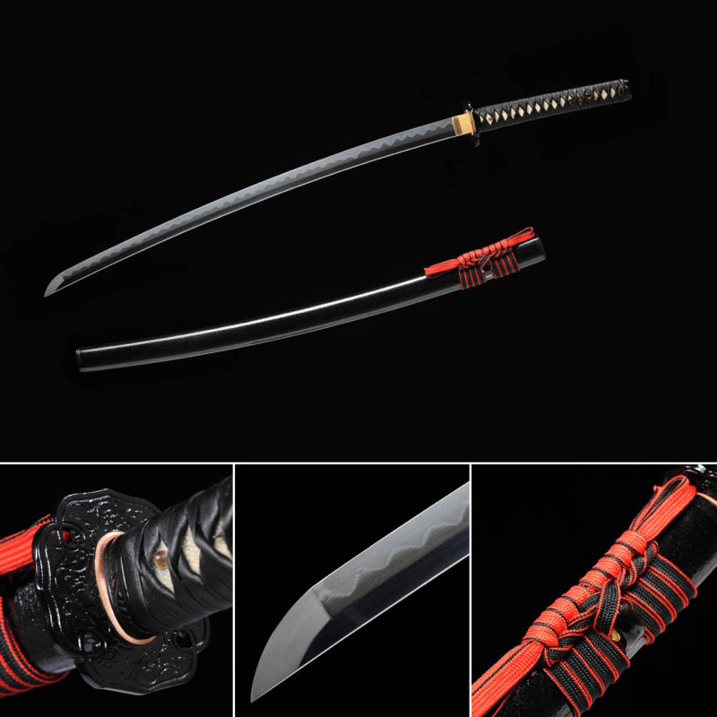 Handmade Zongjiang samurai sword,Fighting,Japanese katana,Real katana,Hundred Steelmaking Pattern Steel