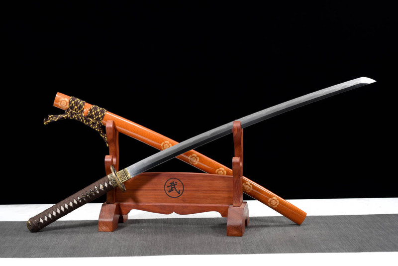 Handmade Grey Dragon Katana,Japanese samurai sword,Real katana,Folding pattern steel