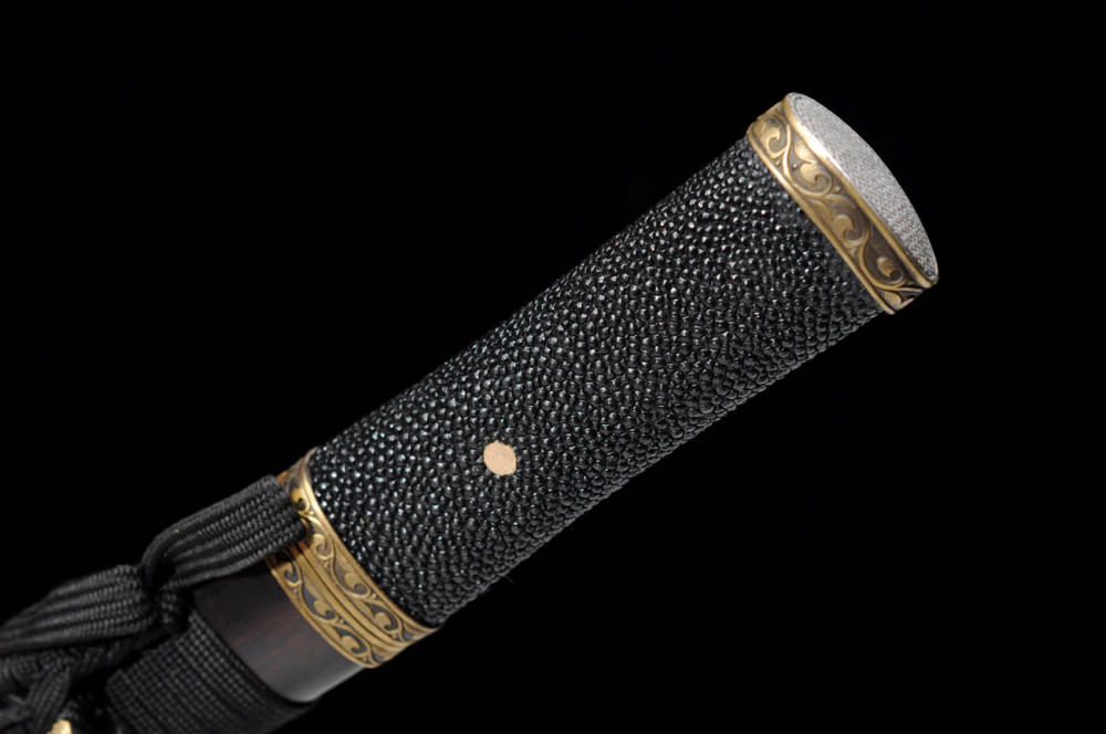 Handmade fish skin tanto,Japanese samurai sword,Real Tanto,Short katana,High-performance pattern steel