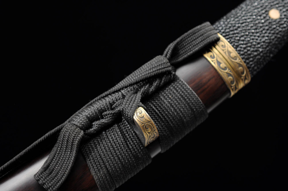Handmade fish skin tanto,Japanese samurai sword,Real Tanto,Short katana,High-performance pattern steel