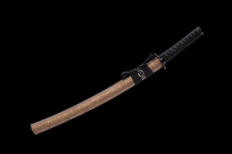 Handmade Rich Bamboo Wakizashi,Japanese samurai sword,Real Wakizash,High-performance pattern steel