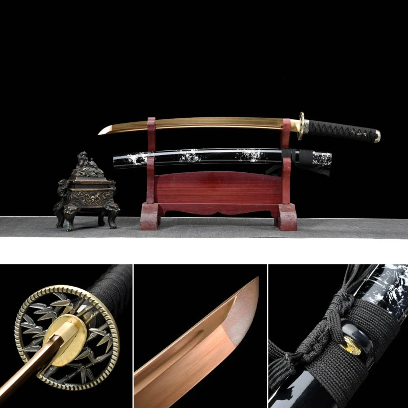 Handmade Bamboo Joint Wakizashi,Japanese samurai sword,Real Wakizash,High manganese steel