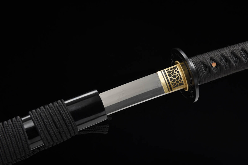 Handmade Ink Attack Katana,Japanese samurai sword,Real Katana,High-performance torsion pattern steel