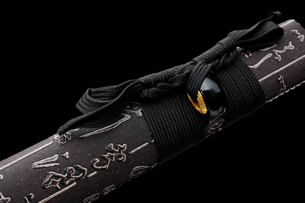 Handmade Blood Trough Ninjato,Japanese samurai sword,Real Ninjato,High-performance torsion pattern steel