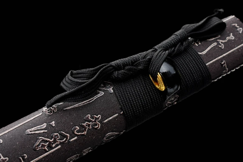 Handmade Blood Trough Ninjato,Japanese samurai sword,Real Ninjato,High-performance torsion pattern steel