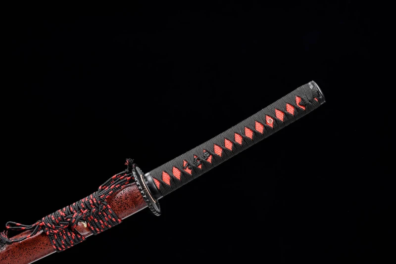 Handmade Bloodthirsty Katana,Japanese samurai sword,Real Katana,High-performance torsion pattern steel