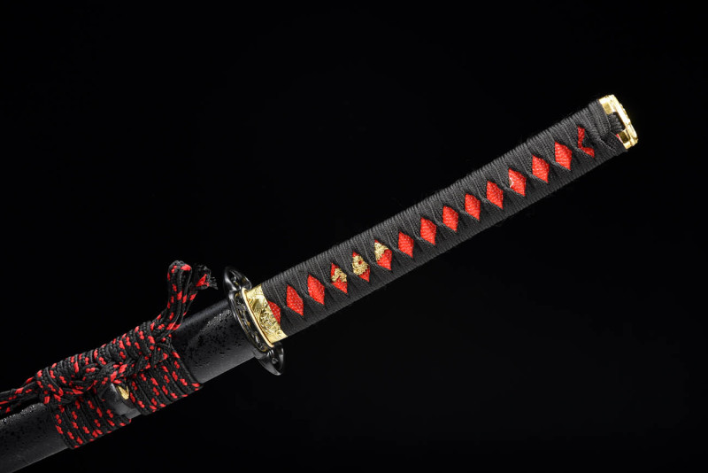 Handmade Goblin Katana,Japanese samurai sword,Real Katana,High-performance torsion pattern steel