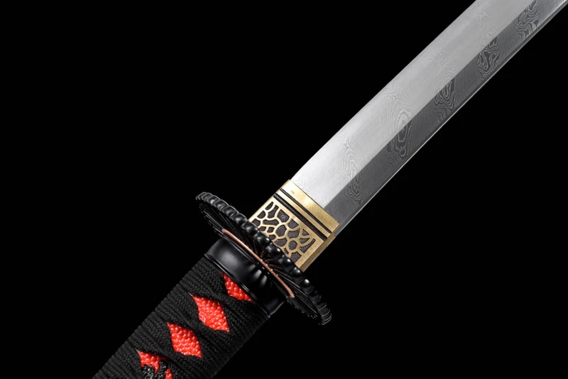 Handmade Bloodthirsty Katana,Japanese samurai sword,Real Katana,High-performance torsion pattern steel