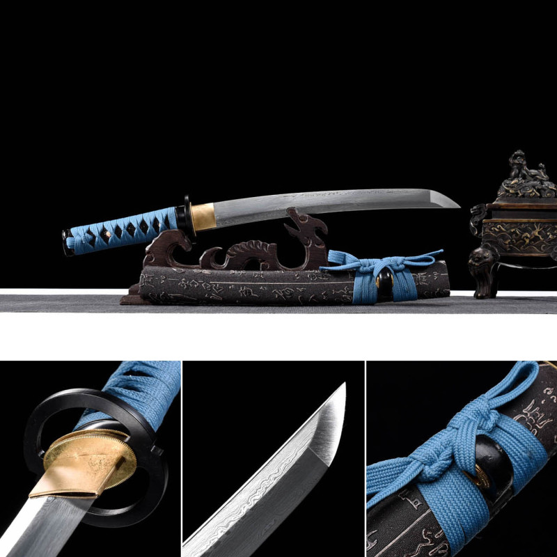 Handmade Musashi Tanto,Japanese samurai sword,Real Tanto,High-performance pattern steel