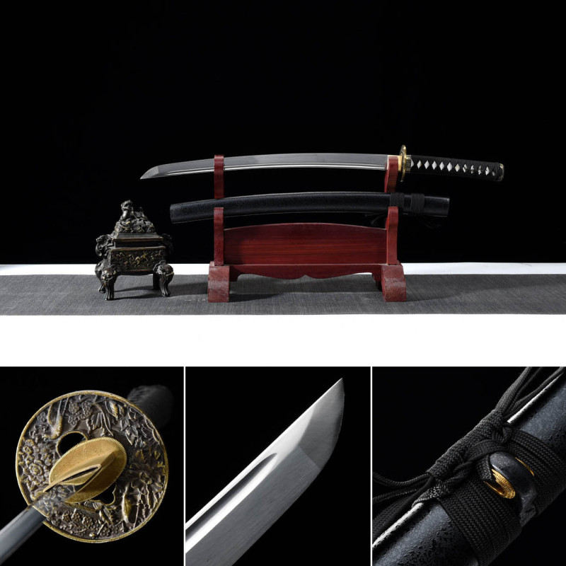 Handmade Yanwu Wakizashi,Japanese samurai sword,Real Wakizash,High manganese steel