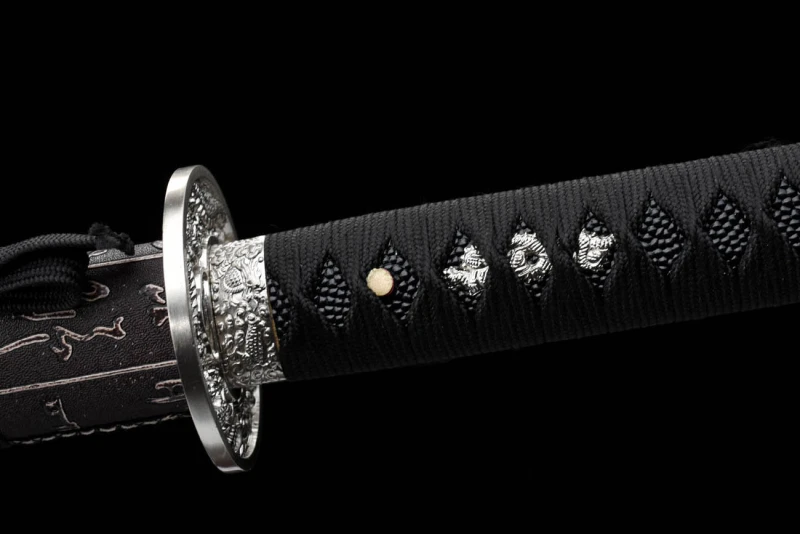 Handmade Blood Trough Ninjato,Japanese samurai sword,Real Ninjato,High-performance torsion pattern steel