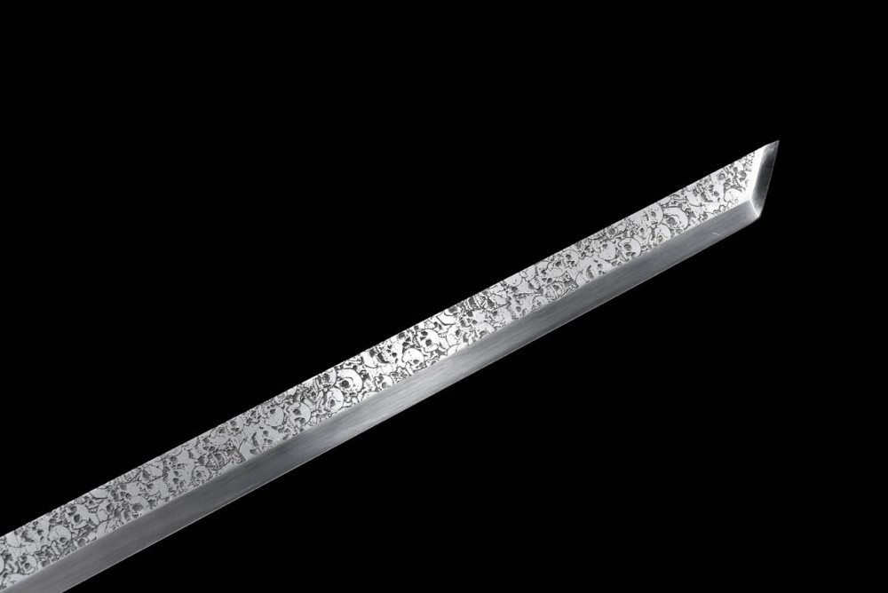 Handmade Dragon Head Tang Horizontal Sword,Skeleton Bloodblade,Real Tang Sword,Chinese sword,High-performance manganese steel
