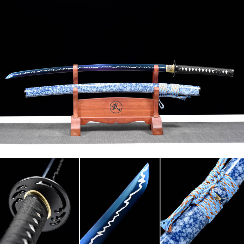 Handmade Thunder Katana,Japanese samurai sword,Real Katana,High performance manganese steel