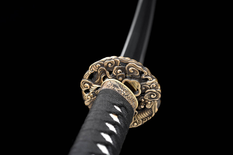 Handmade Dragon Shadow Katana,Japanese samurai sword,Real Katana,Hundred Steelmaking Pattern Steel