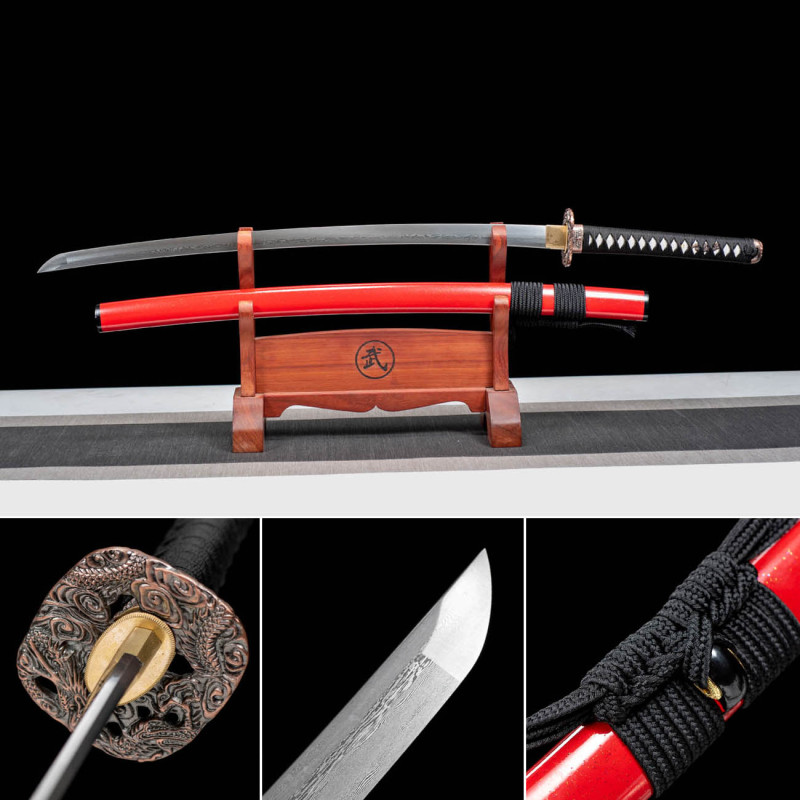 Handmade Purple Dragon King Katana,Japanese samurai sword,Real Katana,High Performance Pattern Steel