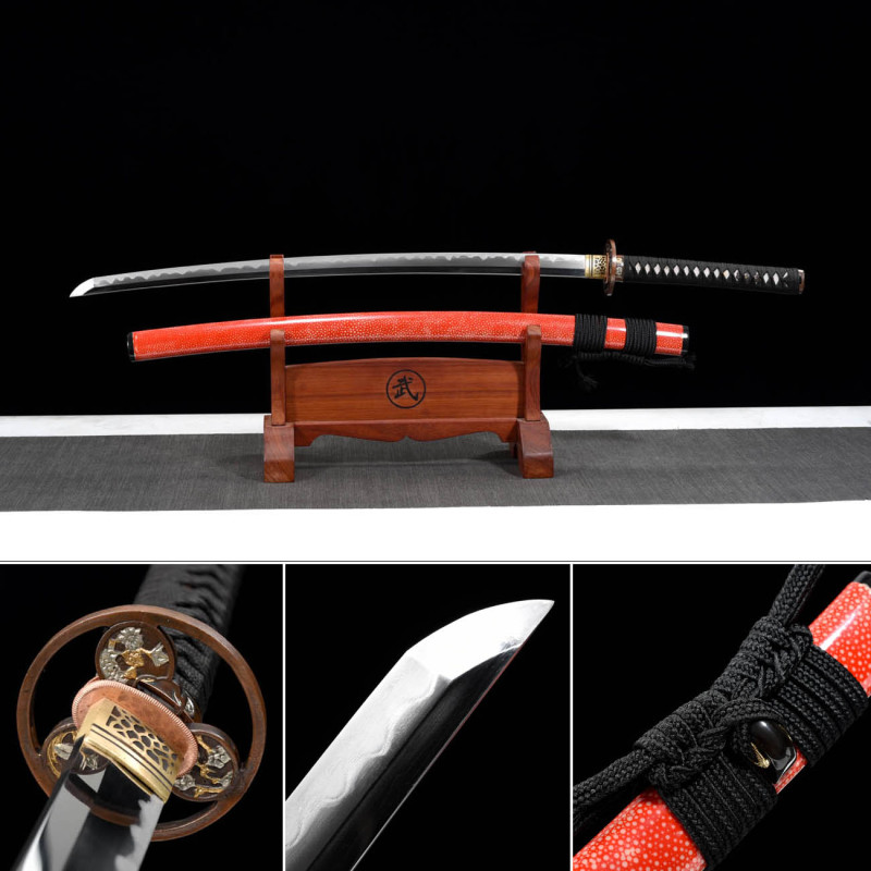 Handmade Aoimaru Katana,Japanese samurai sword,Real Katana,Sandwich steel​​​​​​​,earth burning blade