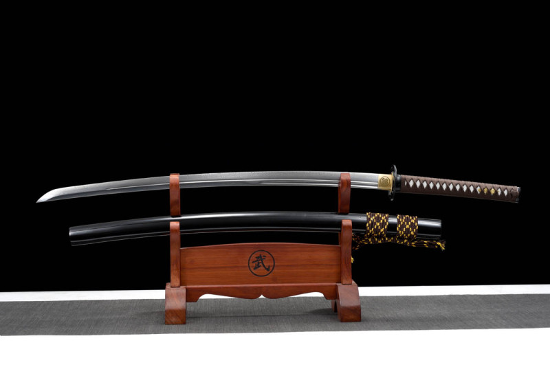 Handmade Ghost Flame Katana,Japanese samurai sword,Real Katana,Hundred Steelmaking Pattern Steel