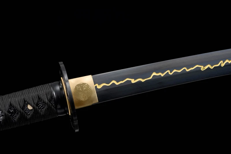 Handmade Shocking Thunder Katana,Japanese samurai sword,Real Katana,High-performance manganese steel