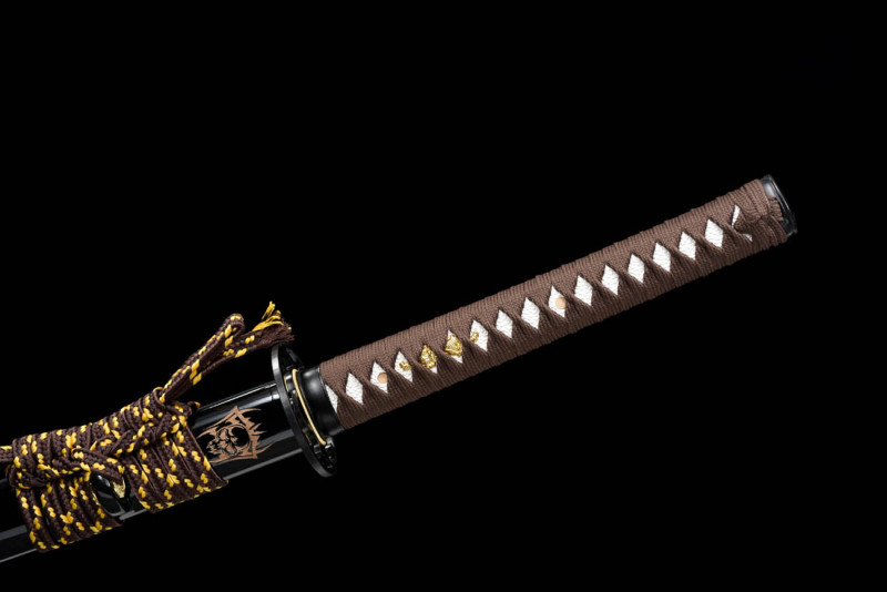Handmade Ghost Flame Katana,Japanese samurai sword,Real Katana,Hundred Steelmaking Pattern Steel