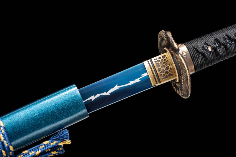 Handmade Lightning Snake Katana,Japanese samurai sword,Real Katana,High performance manganese steel