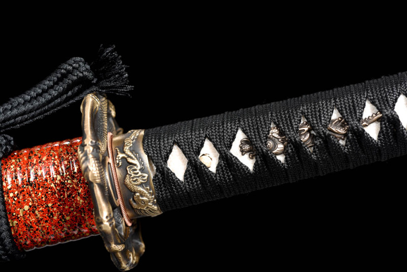 Handmade Anaconda Katana,Japanese samurai sword,Real Katana,High performance T10 steel,earth burning blade