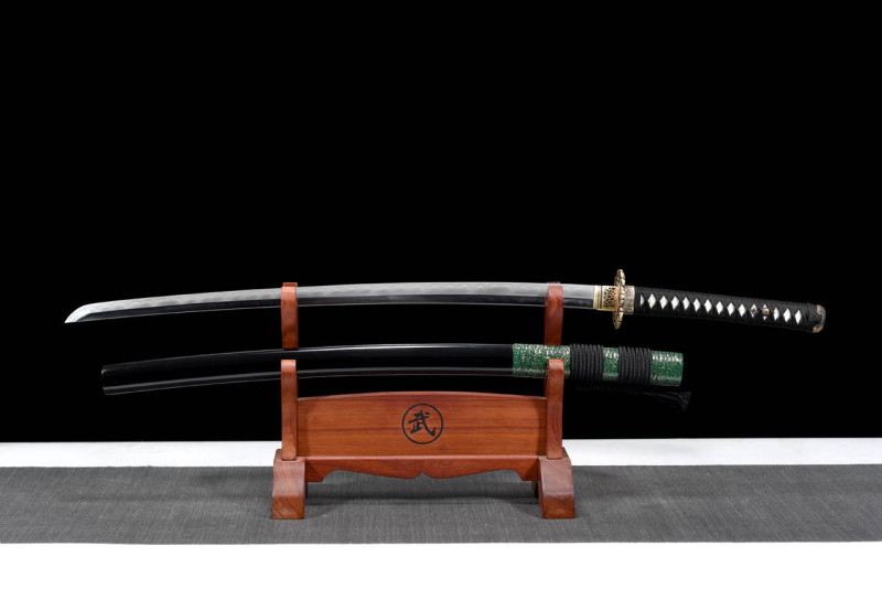 Handmade Keira Katana,Japanese samurai sword,Real Katana,High-performance pattern steel,earth burning blade