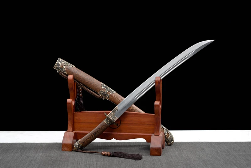 Handmade Plum blossom Sword,Real Sword,Chinese sword,Qing Knife,Hundred Steelmaking Pattern Steel