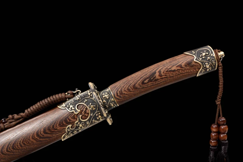 Handmade Plum blossom Sword,Real Sword,Chinese sword,Qing Knife,Hundred Steelmaking Pattern Steel