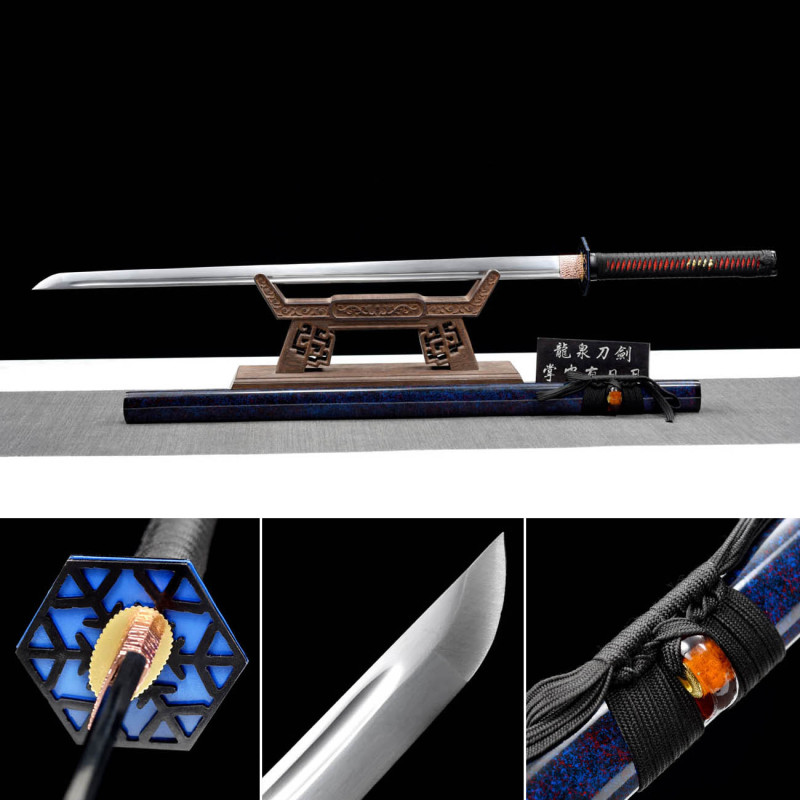 Handmade Octagonal Blood Blade Ninjato,Japanese samurai sword,Real Ninjato,High-performance rail steel