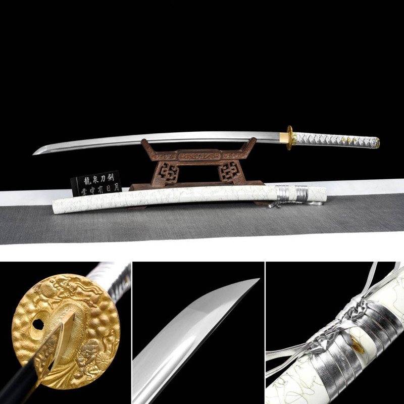 Handmade Ice Dragon Katana,Japanese samurai sword,Real Katana,High manganese steel