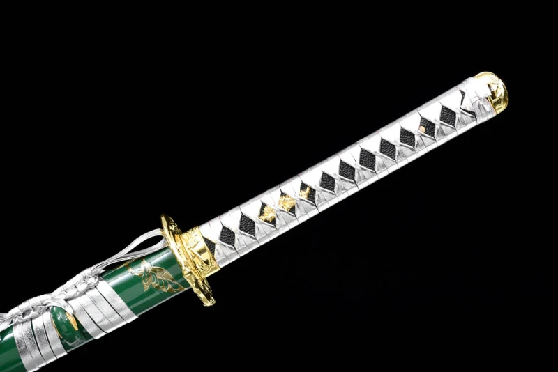 Handmade Green Parrot Katana,Japanese samurai sword,Real Katana,High-performance manganese steel