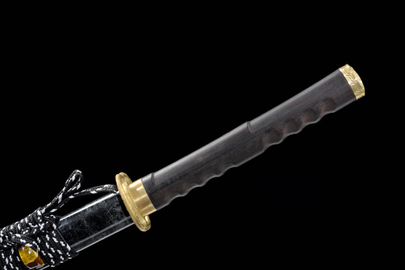 Handmade Ink Ice Katana,Japanese samurai sword,Real Katana,High manganese steel,earth burning blade