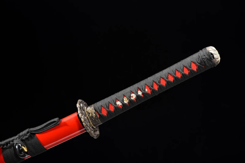 Handmade Dragon Blood Katana,Japanese samurai sword,Real Katana,High performance T10 steel,earth burning blade
