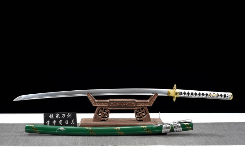 Handmade Green Parrot Katana,Japanese samurai sword,Real Katana,High-performance manganese steel