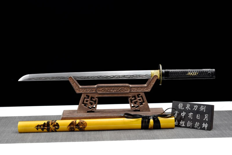 Handmade Black Mamba Ninjato,Japanese samurai sword,Real Ninjato,High-performance rail steel