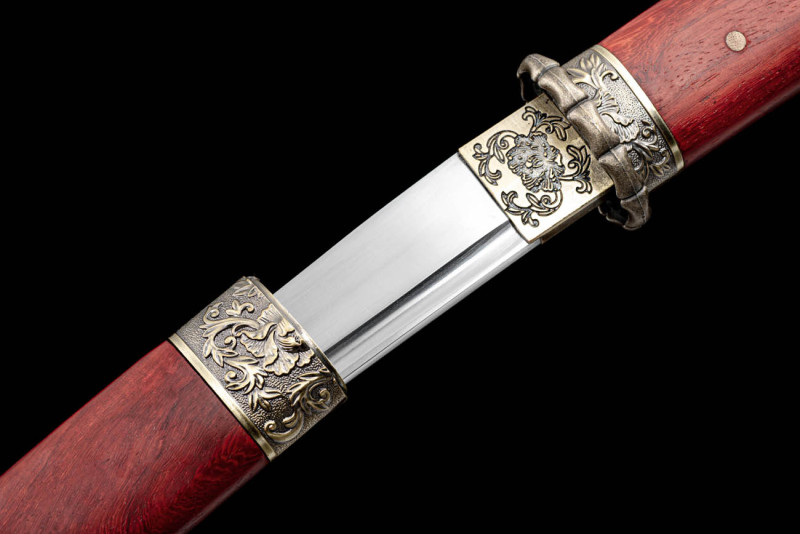 Handmade Peony Tanto,Redwood series,Japanese samurai sword,Real Tanto,Short samurai sword,High manganese steel