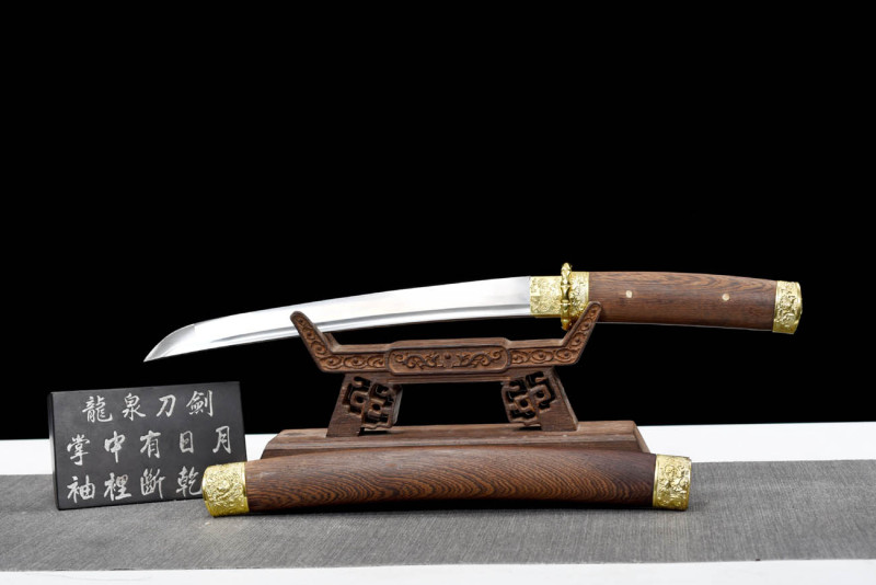 Handmade Peony Tanto,Rosewood series,Japanese samurai sword,Real Tanto,Short samurai sword,High manganese steel