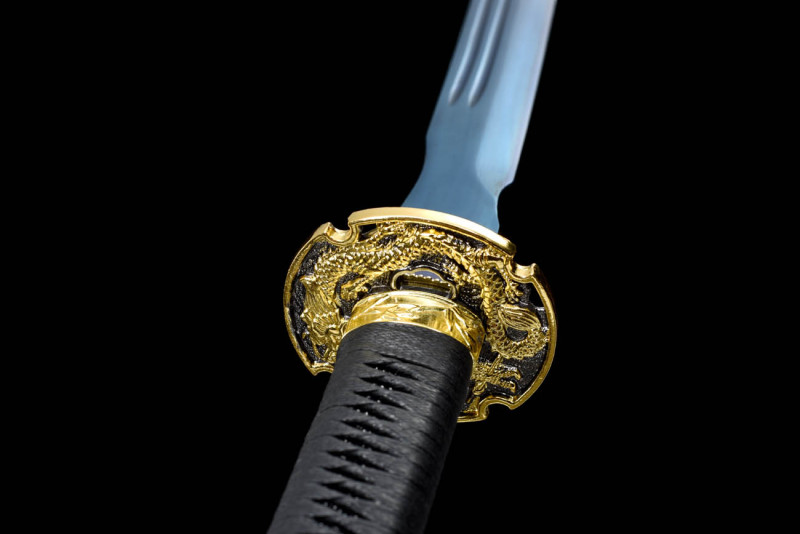 Handmade Chinese Sword,Blue Blood War Demon Sword,Real Sword,High-performance spring steel,Baked Blue Series