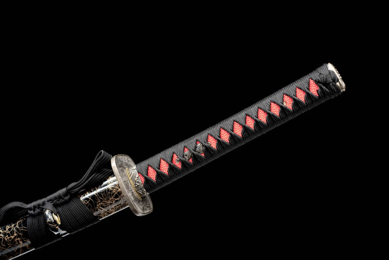 Handmade Black Dragon Knight Katana,Japanese samurai sword,Real Katana,High-performance manganese steel